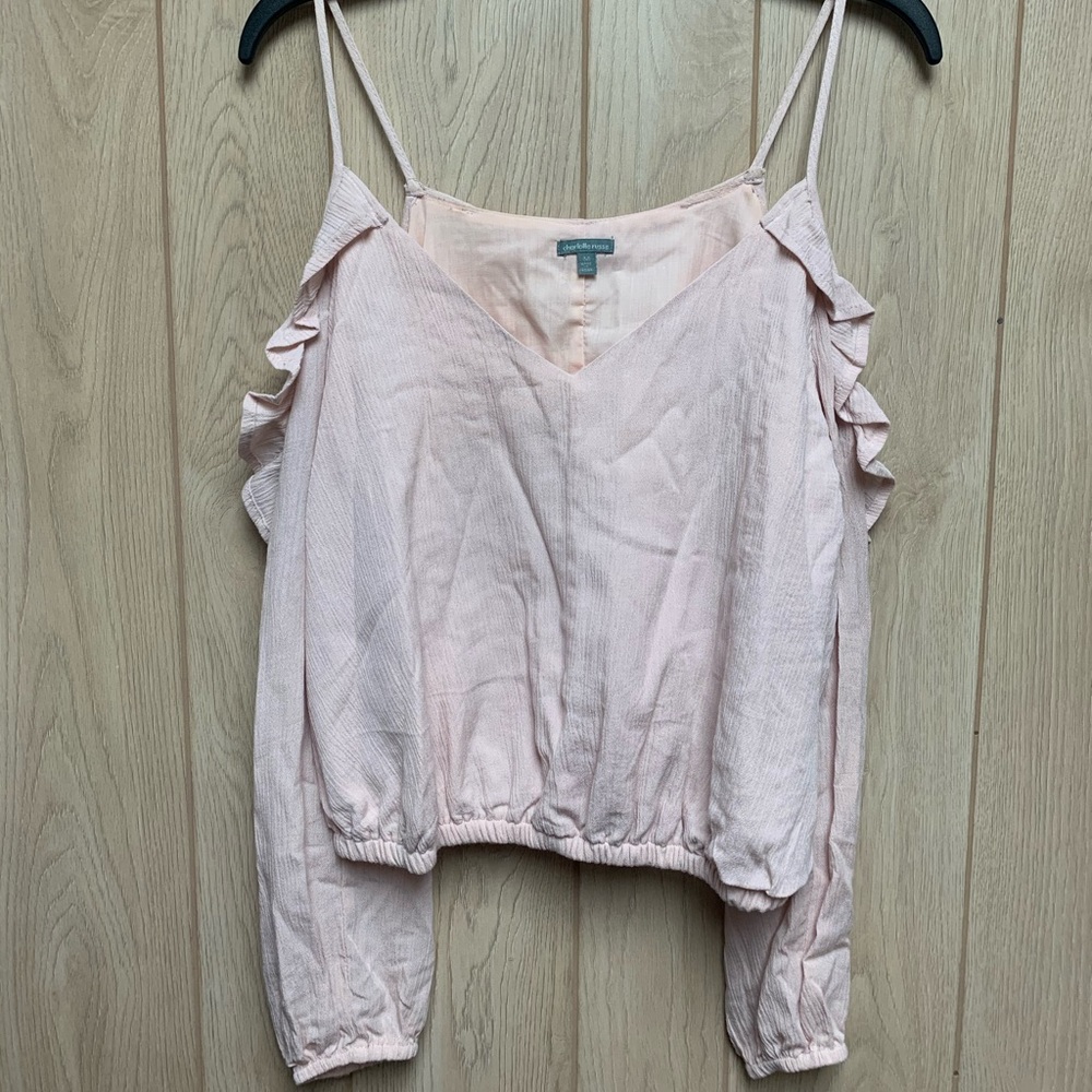 Pink off the shoulder top